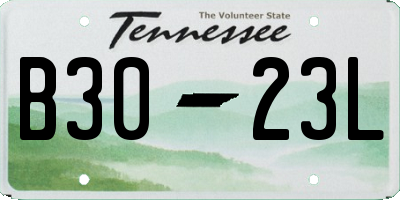 TN license plate B3023L