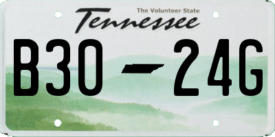 TN license plate B3024G
