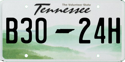 TN license plate B3024H