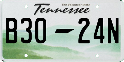 TN license plate B3024N