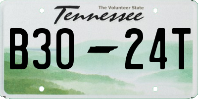 TN license plate B3024T