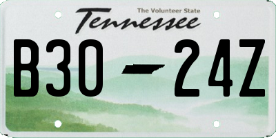 TN license plate B3024Z