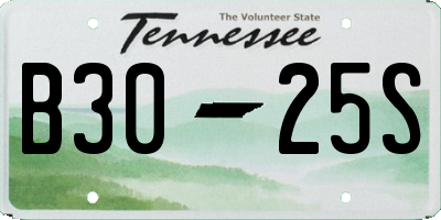 TN license plate B3025S