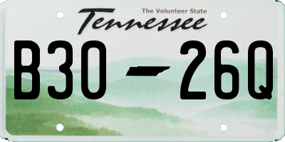 TN license plate B3026Q