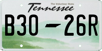 TN license plate B3026R