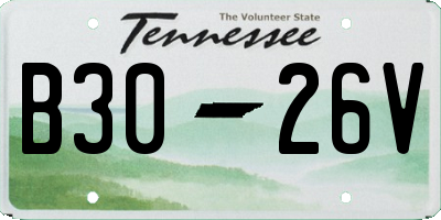 TN license plate B3026V