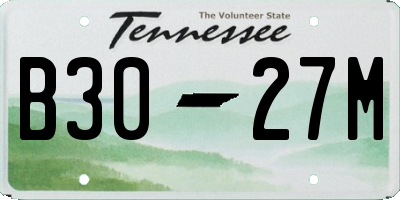 TN license plate B3027M