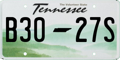 TN license plate B3027S