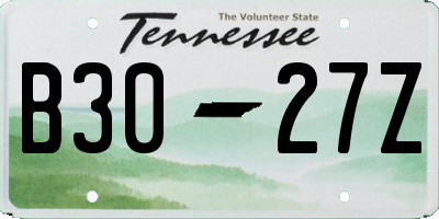 TN license plate B3027Z