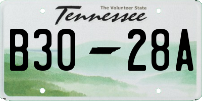 TN license plate B3028A