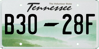 TN license plate B3028F