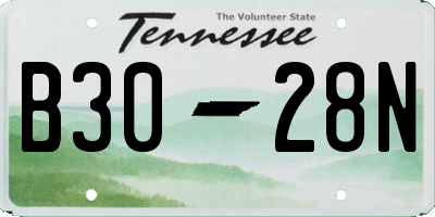 TN license plate B3028N