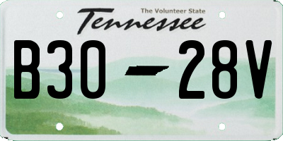 TN license plate B3028V
