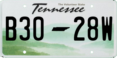 TN license plate B3028W