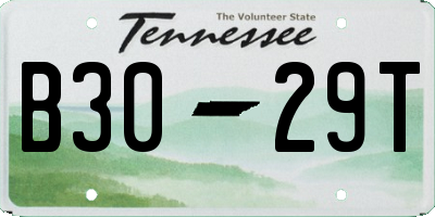 TN license plate B3029T