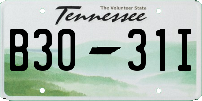 TN license plate B3031I