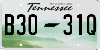 TN license plate B3031Q