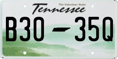 TN license plate B3035Q