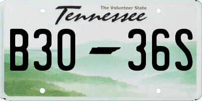 TN license plate B3036S