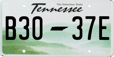TN license plate B3037E