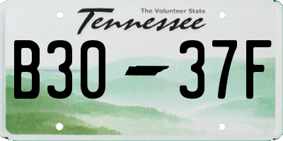 TN license plate B3037F