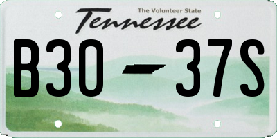 TN license plate B3037S