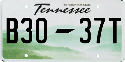 TN license plate B3037T
