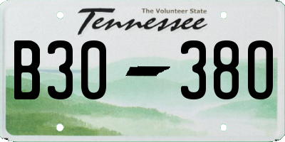TN license plate B3038O