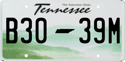 TN license plate B3039M