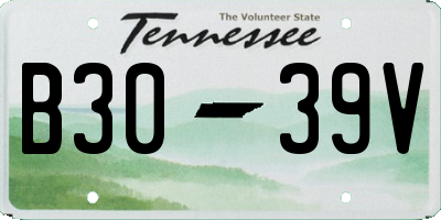 TN license plate B3039V