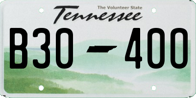 TN license plate B3040O