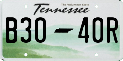 TN license plate B3040R
