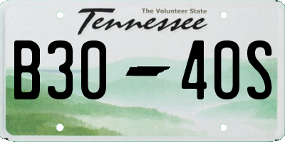 TN license plate B3040S