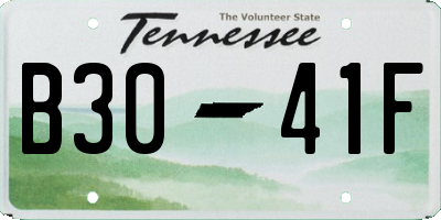 TN license plate B3041F