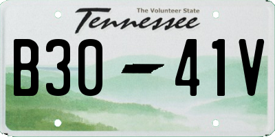 TN license plate B3041V