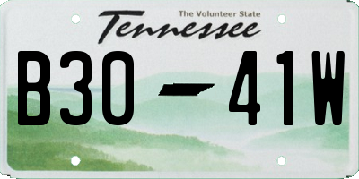 TN license plate B3041W