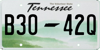 TN license plate B3042Q