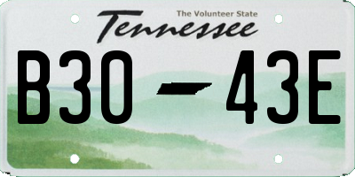 TN license plate B3043E