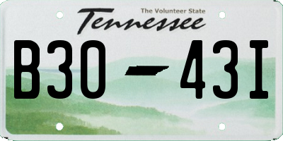 TN license plate B3043I