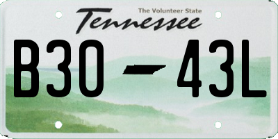 TN license plate B3043L