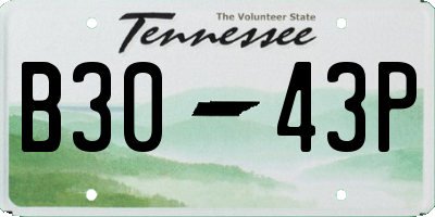 TN license plate B3043P