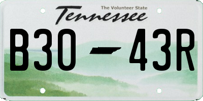 TN license plate B3043R