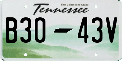 TN license plate B3043V