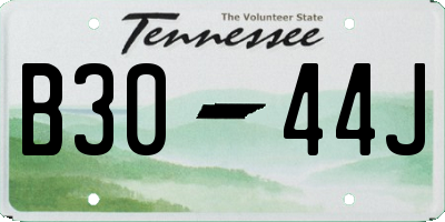 TN license plate B3044J