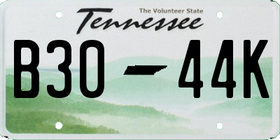 TN license plate B3044K