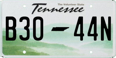 TN license plate B3044N
