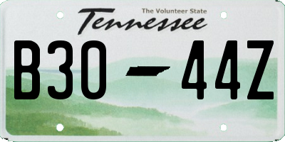 TN license plate B3044Z