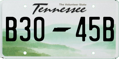 TN license plate B3045B