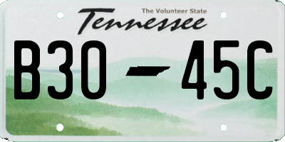 TN license plate B3045C