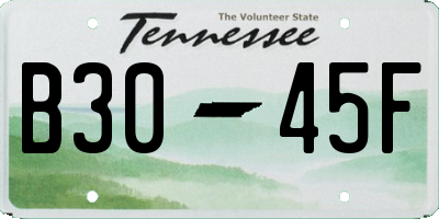 TN license plate B3045F